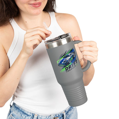Drift Therapy Insulated Travel Mug | 40oz | Car Enthusiast Gift | Perfect for Road Trips, Coffee Lovers, Sports Fans, Outdoors