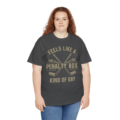 Penalty Box Unisex Heavy Cotton Tee, Funny T-Shirt, Hockey Fan Gift, Sports Apparel, Casual Wear, Game Day Clothing