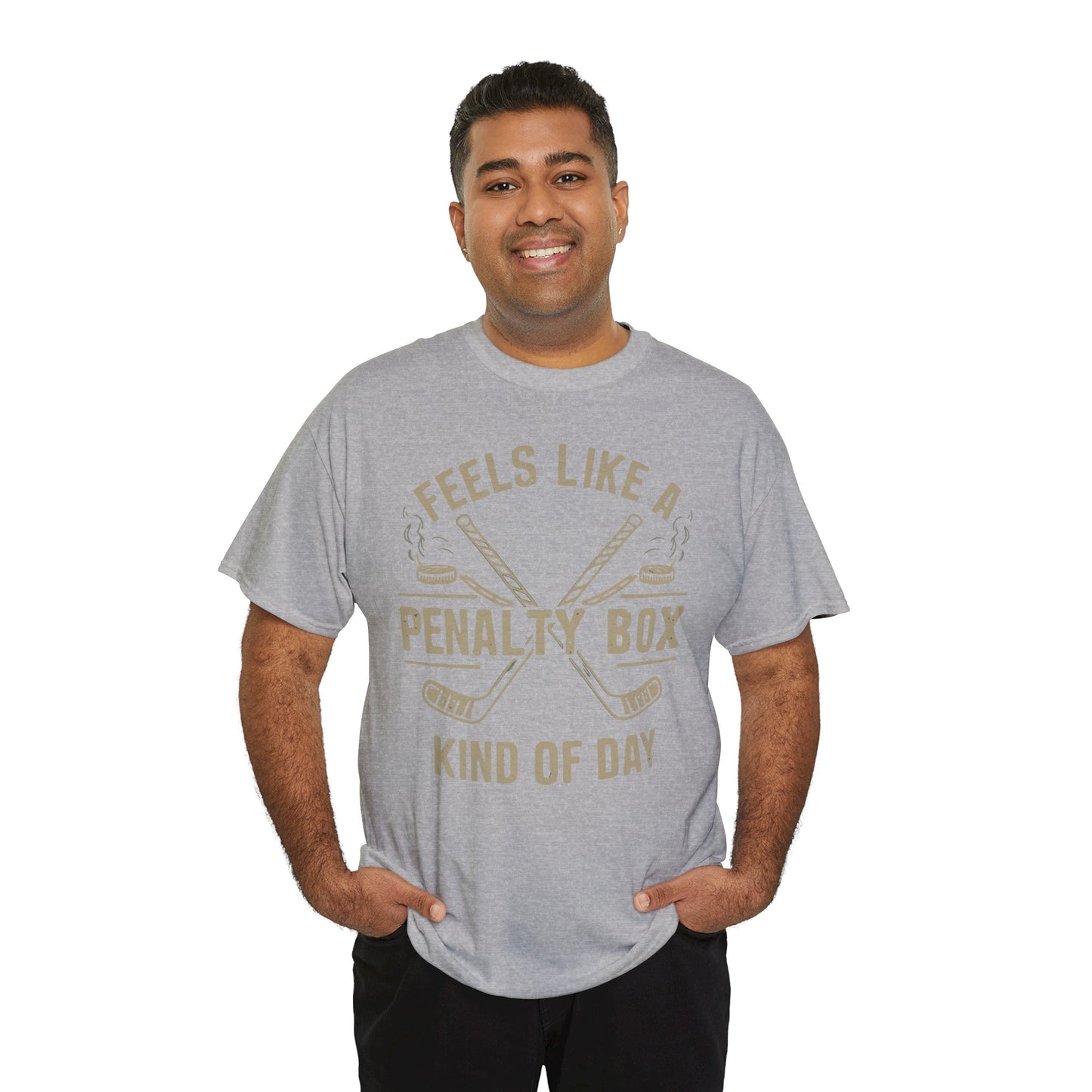 Penalty Box Unisex Heavy Cotton Tee, Funny T-Shirt, Hockey Fan Gift, Sports Apparel, Casual Wear, Game Day Clothing