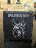 Pahrump Burro Square Slate Coasters – Laser Engraved Natural Stone Coasters – Modern Home & Bar Décor