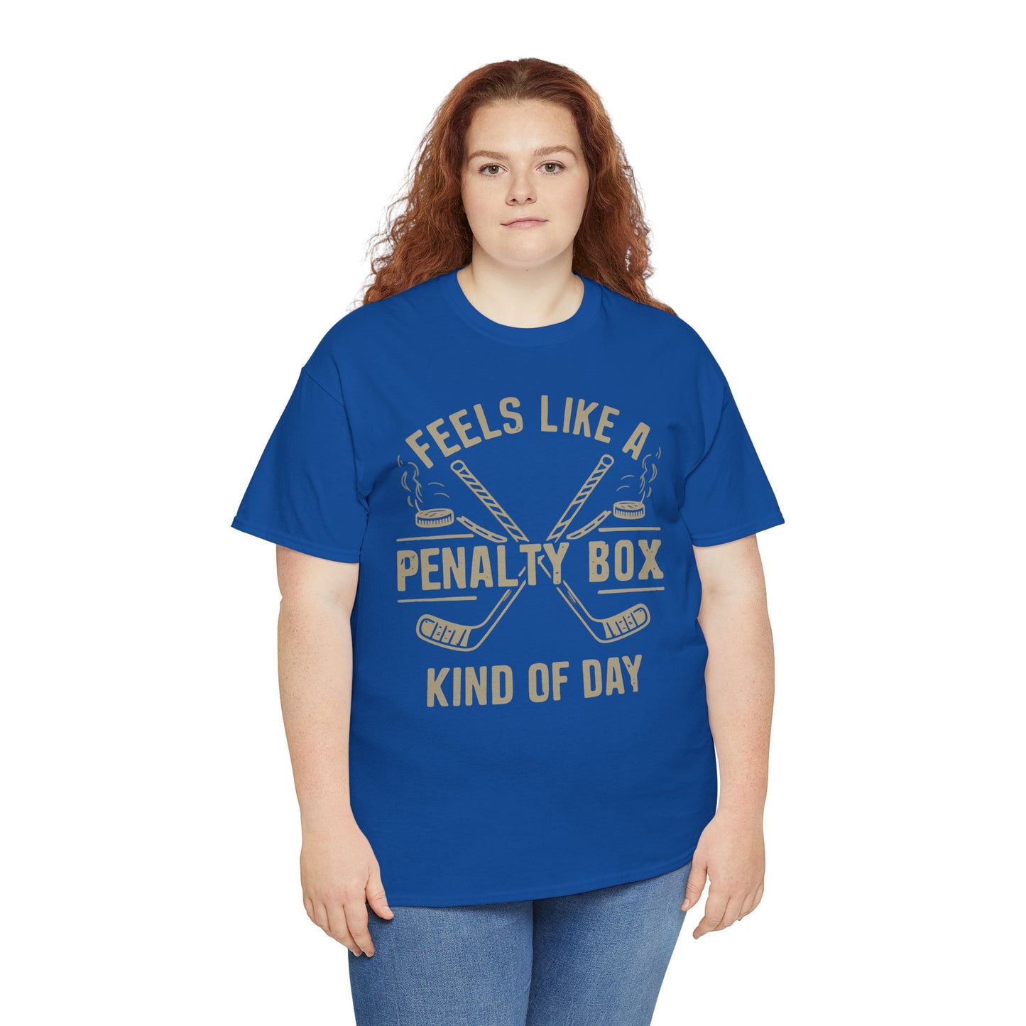 Penalty Box Unisex Heavy Cotton Tee, Funny T-Shirt, Hockey Fan Gift, Sports Apparel, Casual Wear, Game Day Clothing