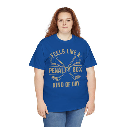 Penalty Box Unisex Heavy Cotton Tee, Funny T-Shirt, Hockey Fan Gift, Sports Apparel, Casual Wear, Game Day Clothing