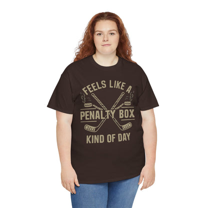 Penalty Box Unisex Heavy Cotton Tee, Funny T-Shirt, Hockey Fan Gift, Sports Apparel, Casual Wear, Game Day Clothing