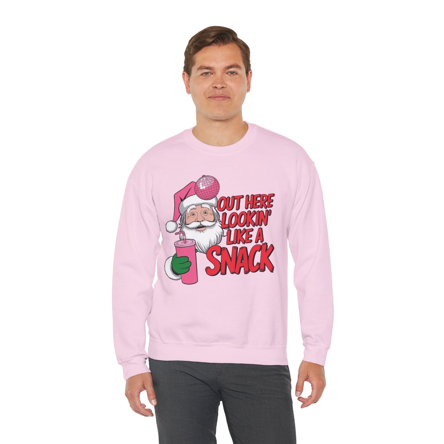 Festive Santa Christmas Sweatshirt - "Out Here Lookin' Like a Snack"