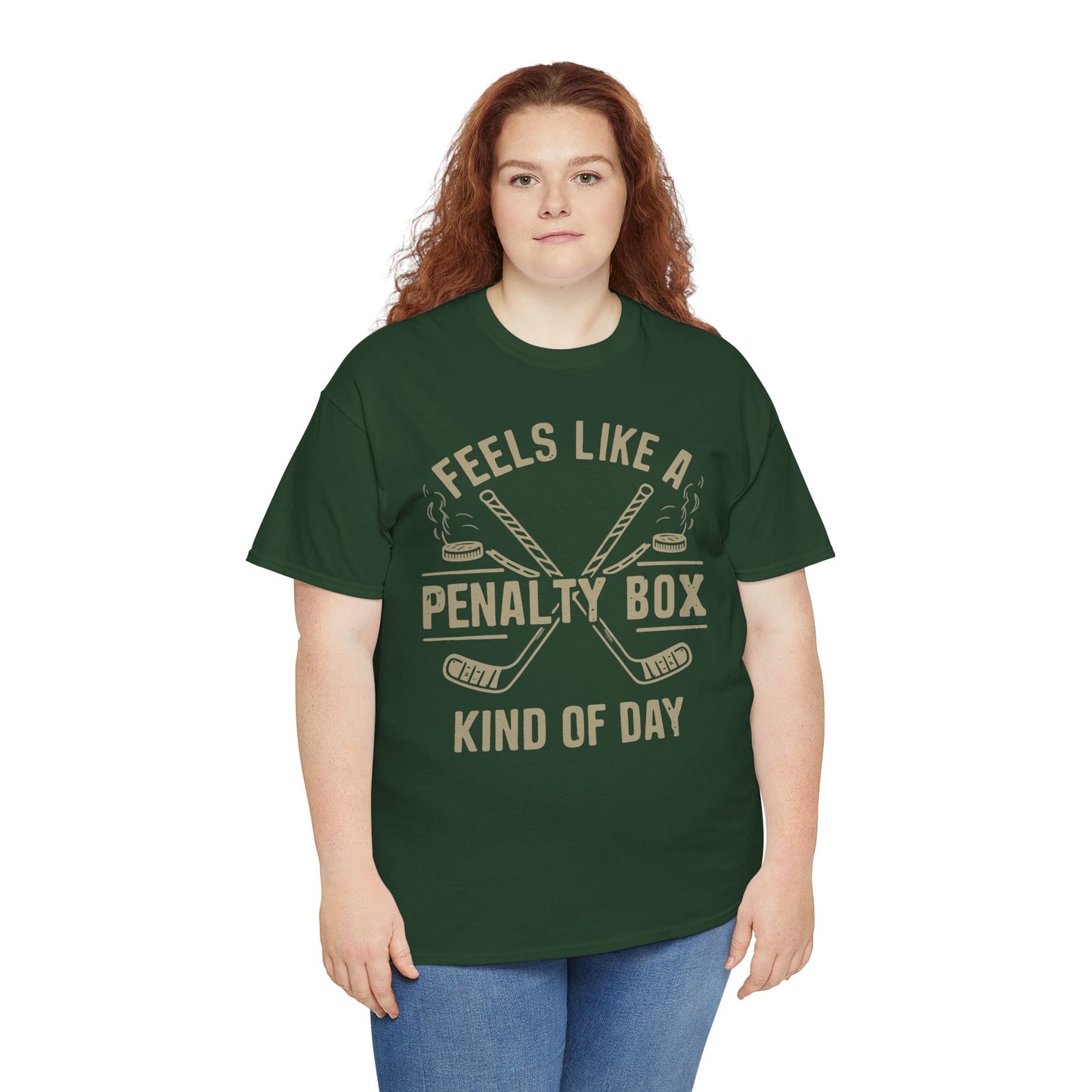 Penalty Box Unisex Heavy Cotton Tee, Funny T-Shirt, Hockey Fan Gift, Sports Apparel, Casual Wear, Game Day Clothing
