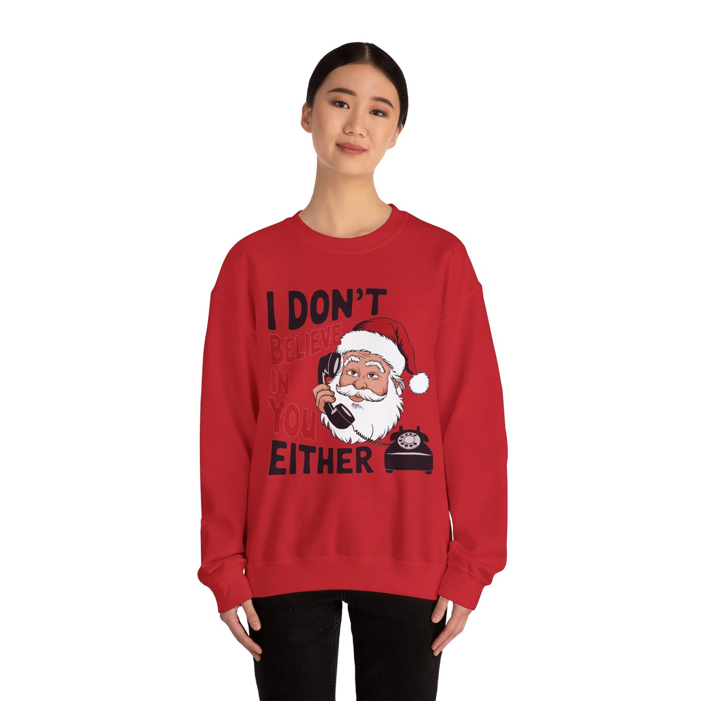 Santa's Sarcastic Christmas Crewneck Sweatshirt - Unisex Holiday Humor