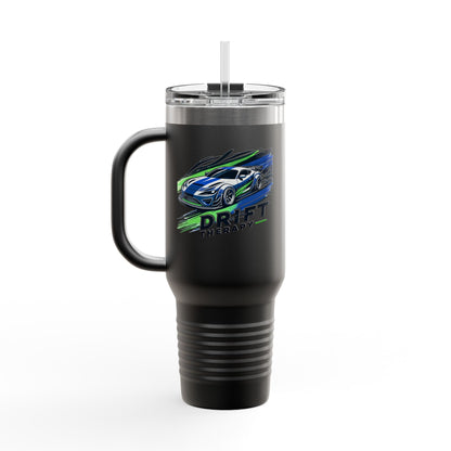 Drift Therapy Insulated Travel Mug | 40oz | Car Enthusiast Gift | Perfect for Road Trips, Coffee Lovers, Sports Fans, Outdoors