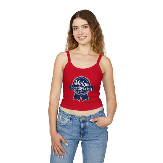 Identity Crisis Women's Spaghetti Strap Tank Top Pabst Blue Ribbon Edition