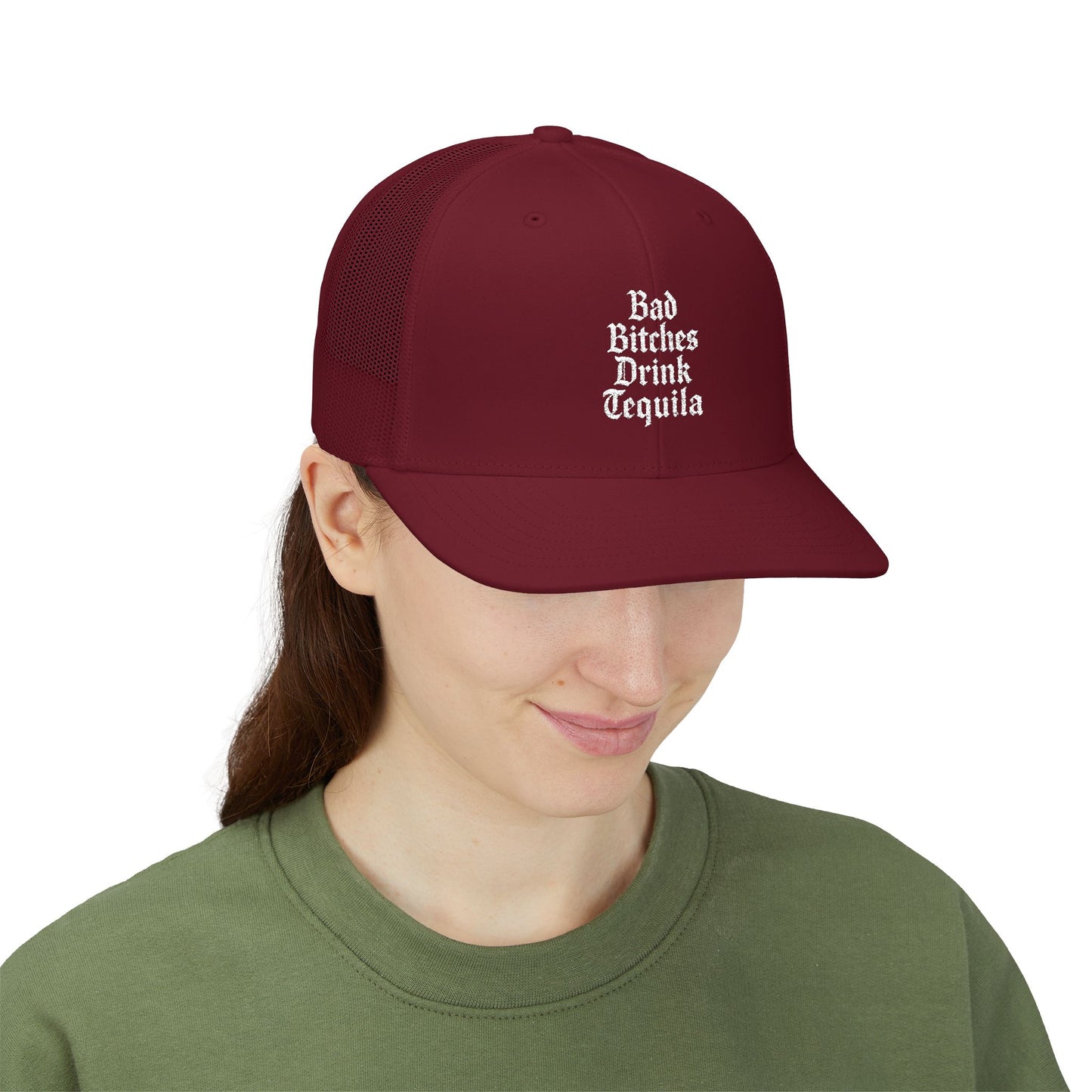 Bad Bitches Drink Tequila Snapback Trucker Cap
