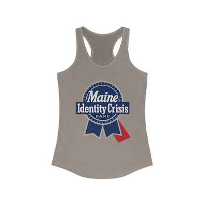 Identity Crisis Women's Racerback Tank Pabst Blue Ribbon Edition