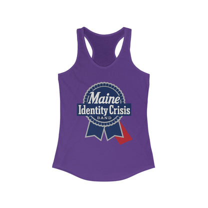 Identity Crisis Women's Racerback Tank Pabst Blue Ribbon Edition