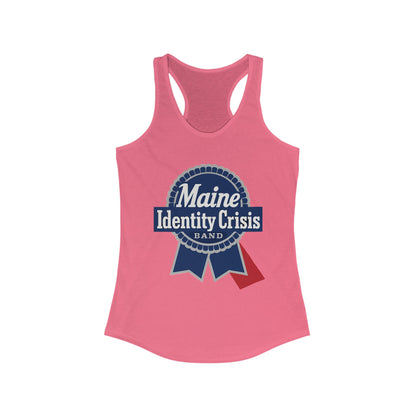 Identity Crisis Women's Racerback Tank Pabst Blue Ribbon Edition