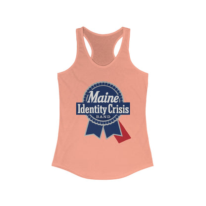 Identity Crisis Women's Racerback Tank Pabst Blue Ribbon Edition