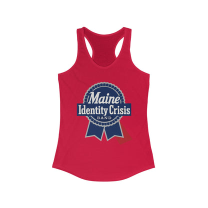 Identity Crisis Women's Racerback Tank Pabst Blue Ribbon Edition