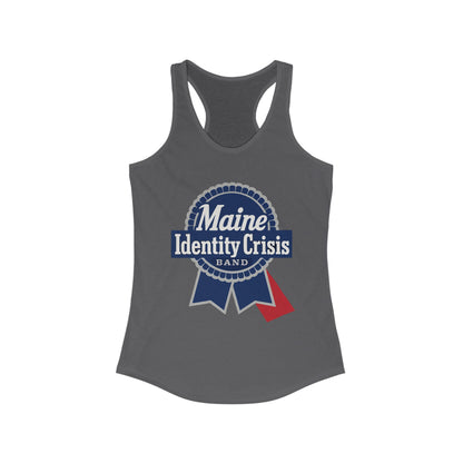 Identity Crisis Women's Racerback Tank Pabst Blue Ribbon Edition