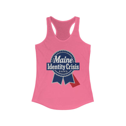 Identity Crisis Women's Racerback Tank Pabst Blue Ribbon Edition