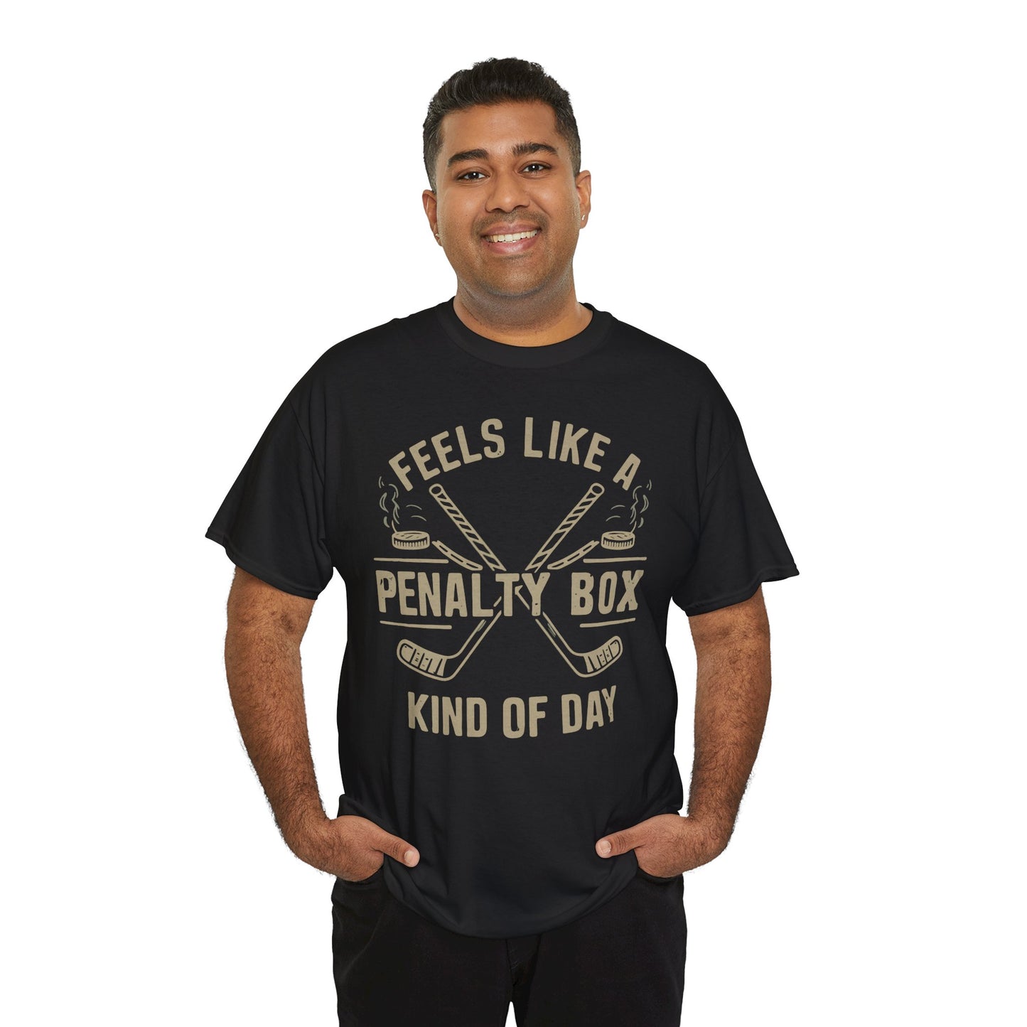 Penalty Box Unisex Heavy Cotton Tee, Funny T-Shirt, Hockey Fan Gift, Sports Apparel, Casual Wear, Game Day Clothing