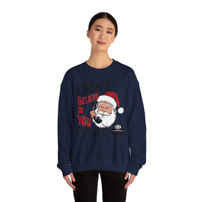 Santa's Sarcastic Christmas Crewneck Sweatshirt - Unisex Holiday Humor