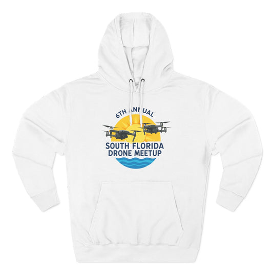 6th Annual South Florida Drone Meetup Hoodie - Light Colors Cozy Fleece