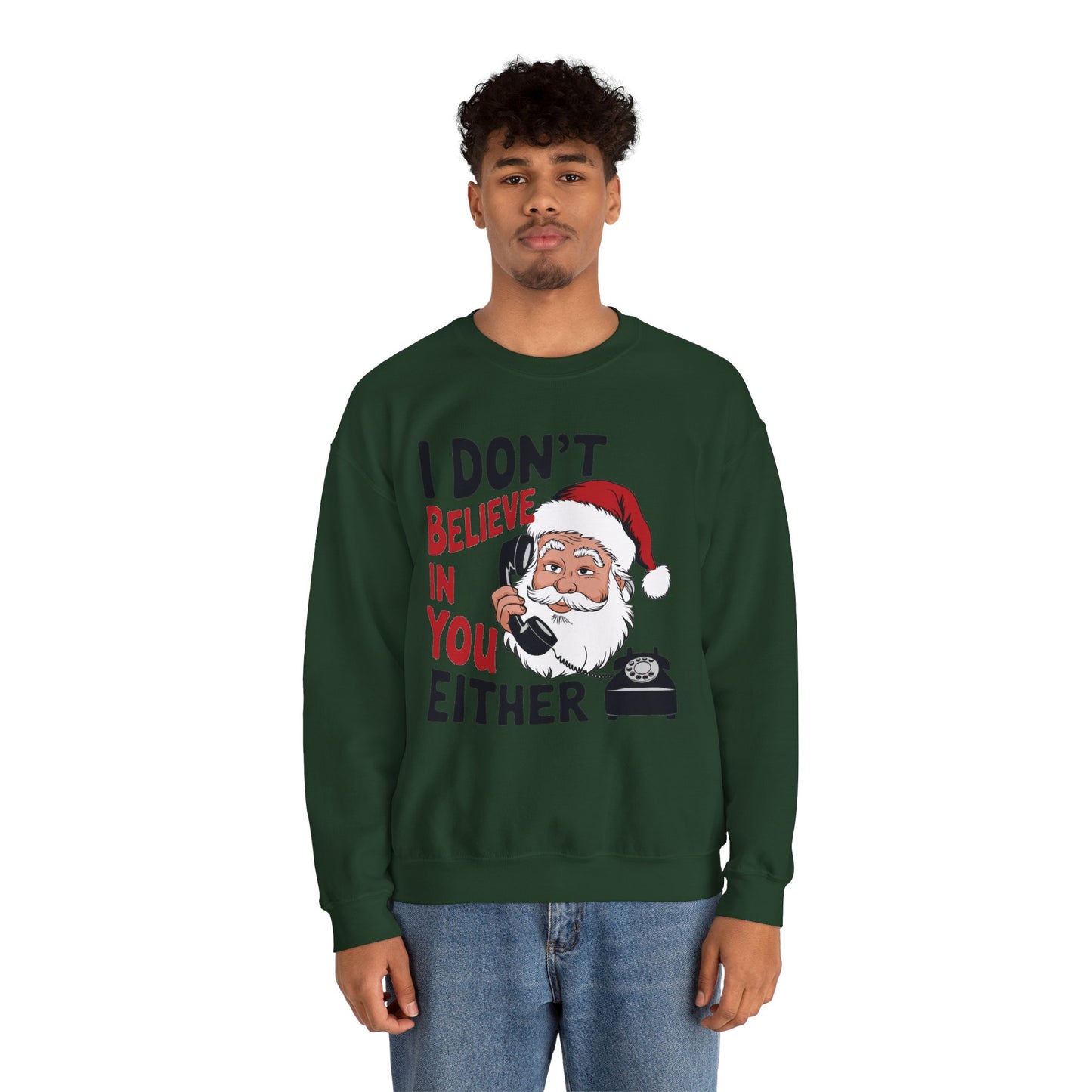 Santa's Sarcastic Christmas Crewneck Sweatshirt - Unisex Holiday Humor