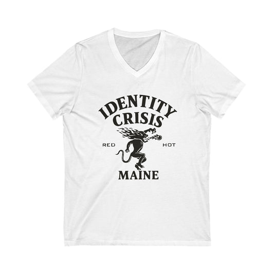 Identity Crisis Unisex V-Neck Tee Fireball Edition