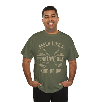 Penalty Box Unisex Heavy Cotton Tee, Funny T-Shirt, Hockey Fan Gift, Sports Apparel, Casual Wear, Game Day Clothing