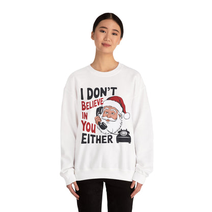 Santa's Sarcastic Christmas Crewneck Sweatshirt - Unisex Holiday Humor