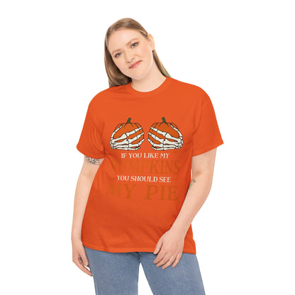 Funny Pumpkin Pie Tee, Halloween Shirt, Fall Fashion, Unisex Graphic Tee, Gift for Thanksgiving, Autumn Apparel