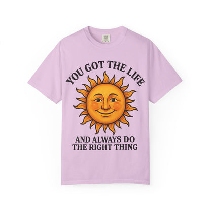 Sunny Vibes T-Shirt, Inspirational Tee for Positive Energy, Gift for Friends, Summer Fashion, Relaxed Lifestyle Wear