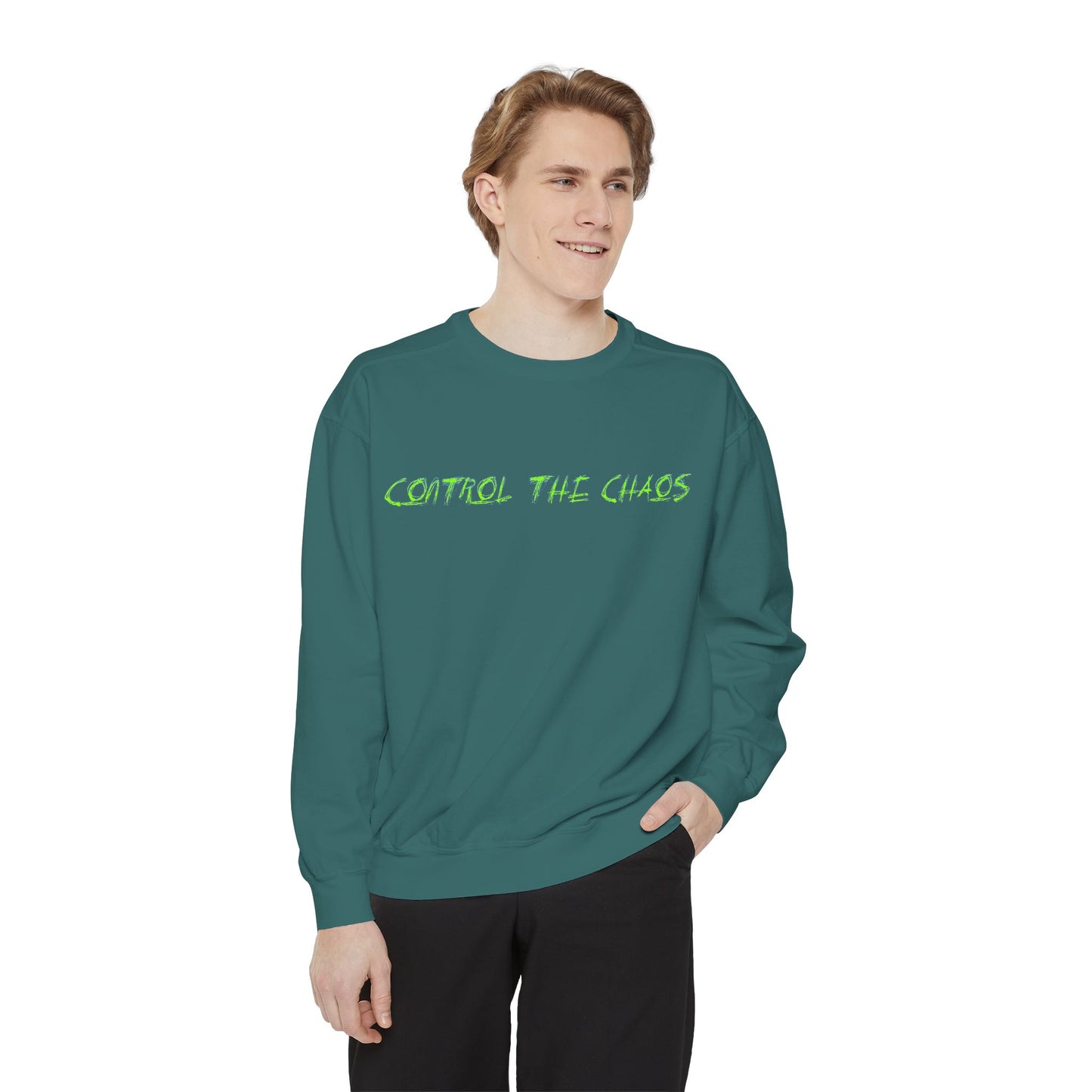 Unisex Sweatshirt - Control the Chaos, Drift Therapy, Casual Wear, Gift for Car Lovers, Everyday Comfort, Streetwear Style