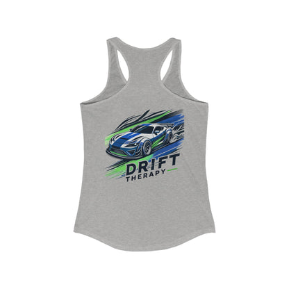 Racerback Tank Top, Control the Chaos, Drift Therapy, Summer Apparel, Gift for Car Enthusiasts, Workout Gear, Relaxed Fit