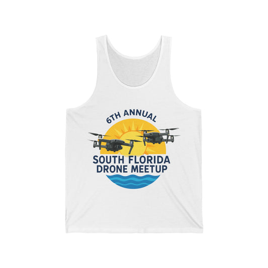 6th Annual South Florida Drone Meetup Unisex Jersey Tank