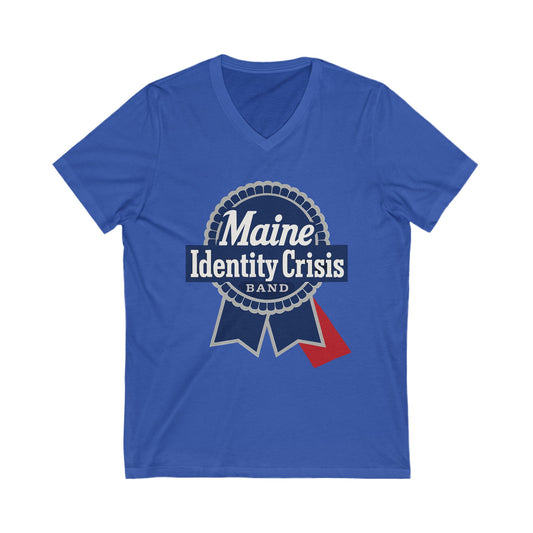 Identity Crisis Unisex V-Neck Tee Pabst Blue Ribbon  Edition