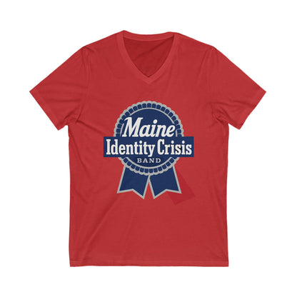 Identity Crisis Unisex V-Neck Tee Pabst Blue Ribbon  Edition