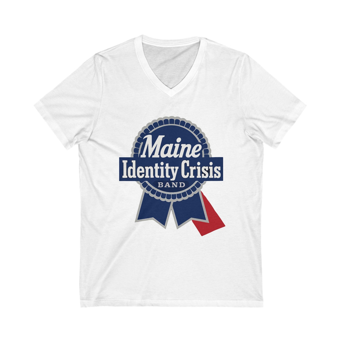 Identity Crisis Unisex V-Neck Tee Pabst Blue Ribbon  Edition
