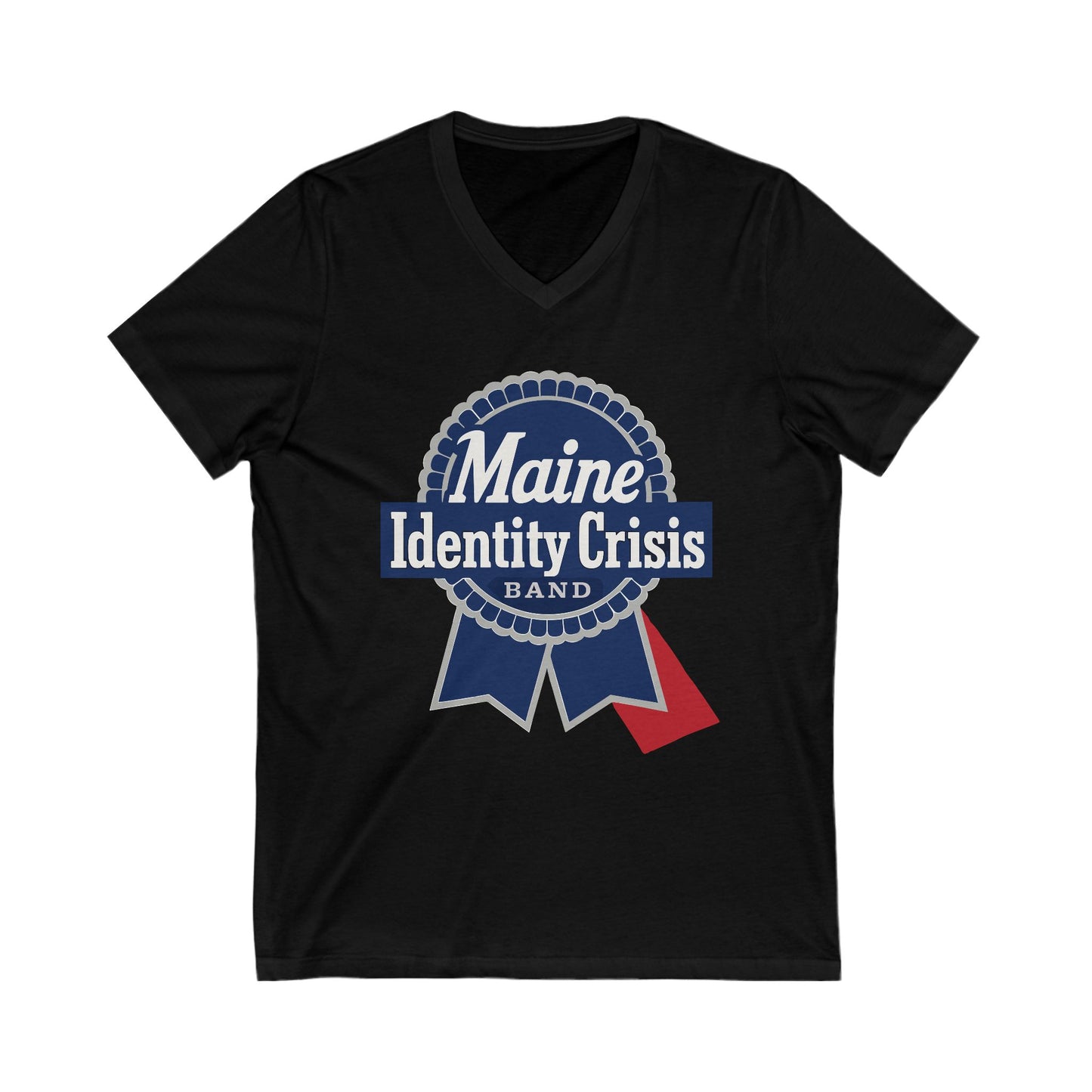 Identity Crisis Unisex V-Neck Tee Pabst Blue Ribbon  Edition