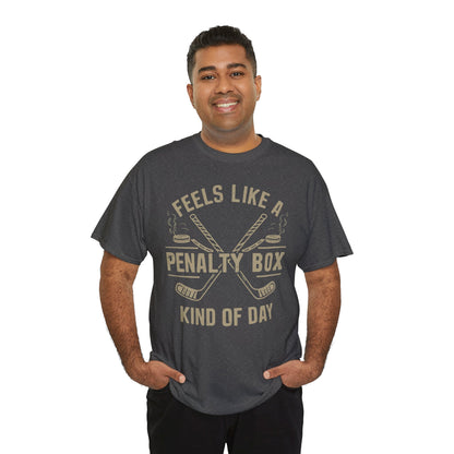 Penalty Box Unisex Heavy Cotton Tee, Funny T-Shirt, Hockey Fan Gift, Sports Apparel, Casual Wear, Game Day Clothing