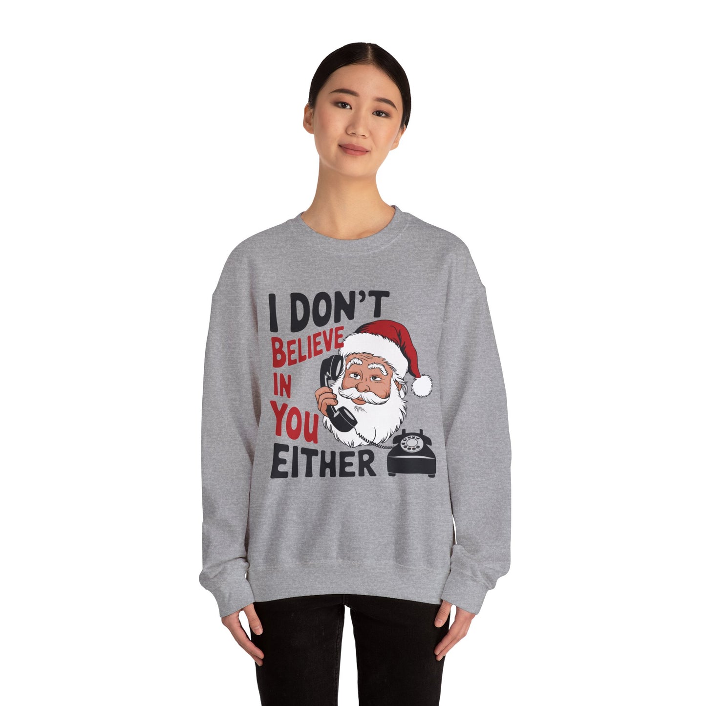 Santa's Sarcastic Christmas Crewneck Sweatshirt - Unisex Holiday Humor
