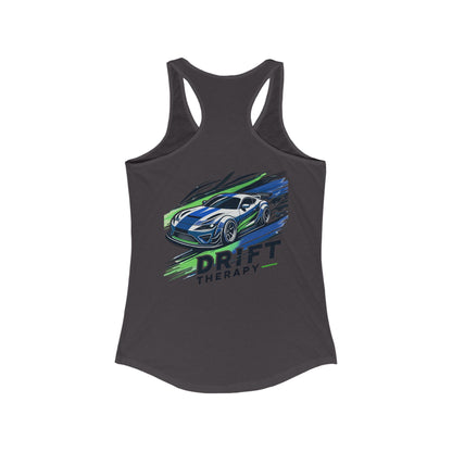 Racerback Tank Top, Control the Chaos, Drift Therapy, Summer Apparel, Gift for Car Enthusiasts, Workout Gear, Relaxed Fit