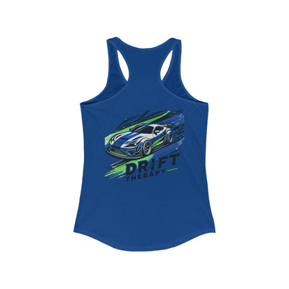 Racerback Tank Top, Control the Chaos, Drift Therapy, Summer Apparel, Gift for Car Enthusiasts, Workout Gear, Relaxed Fit