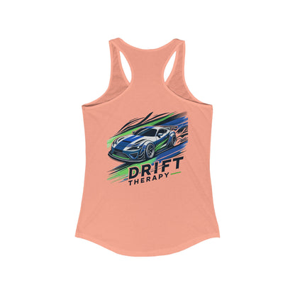 Racerback Tank Top, Control the Chaos, Drift Therapy, Summer Apparel, Gift for Car Enthusiasts, Workout Gear, Relaxed Fit