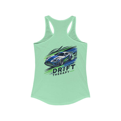 Racerback Tank Top, Control the Chaos, Drift Therapy, Summer Apparel, Gift for Car Enthusiasts, Workout Gear, Relaxed Fit
