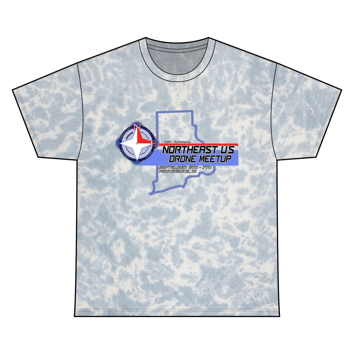 Inaugural Northeast Drone Meetup Unisex Tie Dye Cotton Tee
